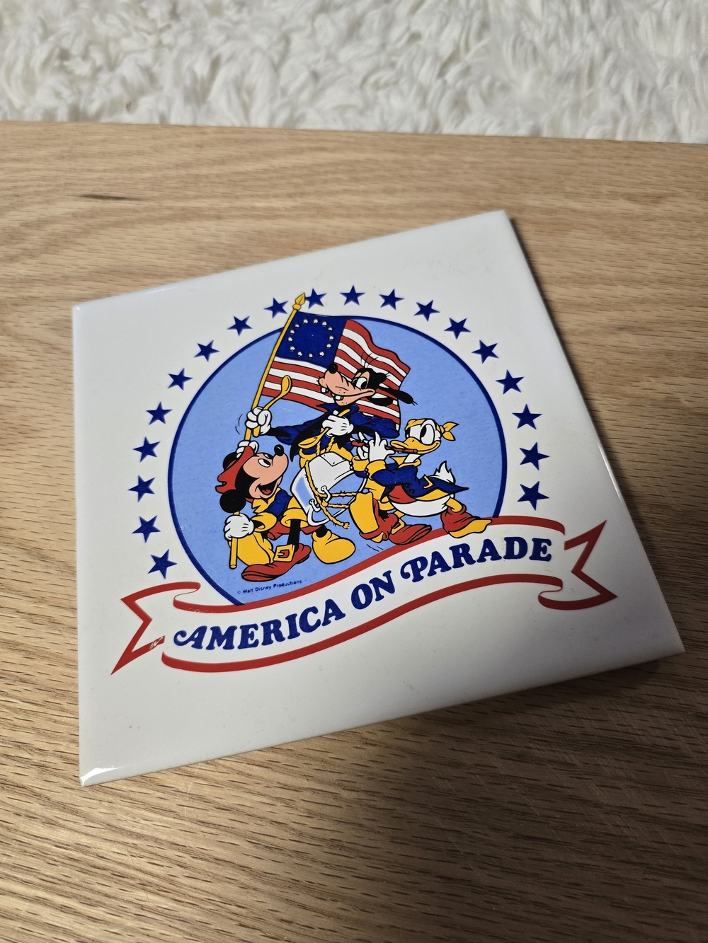 America on Parade Decorative Ceramic Tile - Patriotic Red, White & Blue